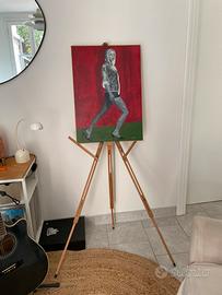 Cavalletto pittura legno regolabile