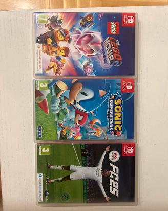 3 Giochi per nintendo switch FC 25 Sonic Lego