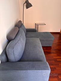 Divano letto angolare blu