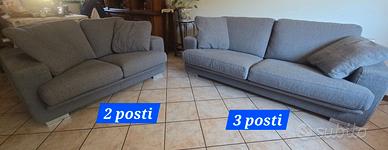 Coppia di divani "Calligaris" 2 posti + 3 posti