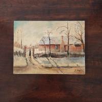 Dipinto paesaggio olio su tavola Giuseppe Luongo