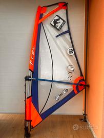 Vela rig completo windsurf bambino  2mq AMEX T-REX