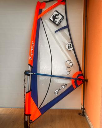 Vela rig completo windsurf bambino  2mq AMEX T-REX