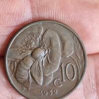 moneta 10 centesimi ape  1932