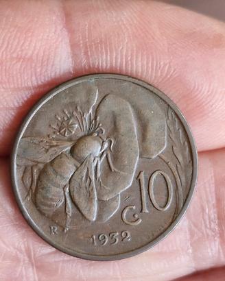moneta 10 centesimi ape  1932