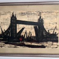 Litografia  Tower Bridge London di Bernard Buffet