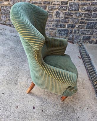 Poltrona velluto verde