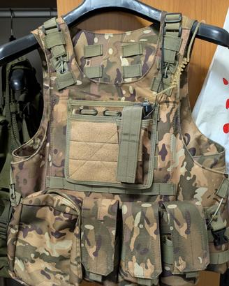 gilet tattico softair mimetico tipo ita
