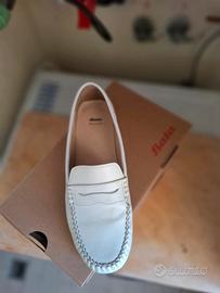 Mocassini pelle bianchi 
