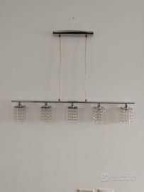 lampadario con cristalli 