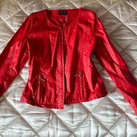 Giacca in pelle rossa