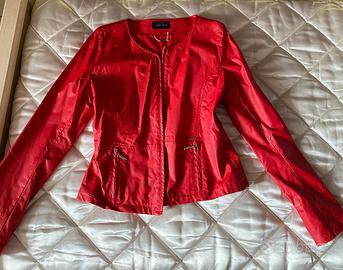 Giacca in pelle rossa
