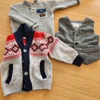 set 2 maglioni e un gilet 1-2 anni maschio