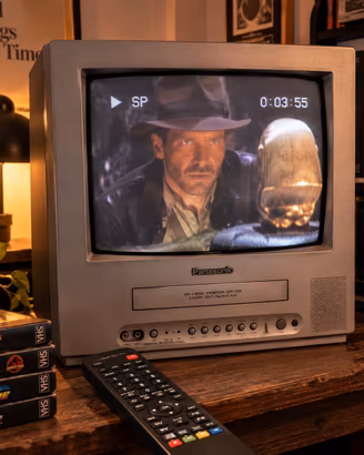 TV 14 “ Panasonic Vintage con VHS Funzionante