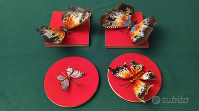 FARFALLE DECORATIVE FERRO BATTUTO DIPINTE A MANO