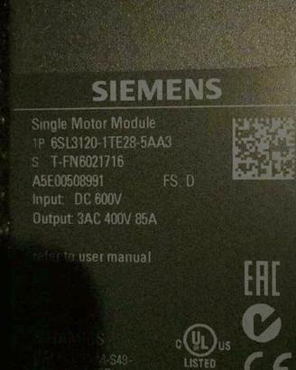 6SL3120-1TE28-5AA3 Siemens Sinamics S120
