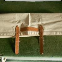 borsa portaoggetti arrotolabile tela e pelle