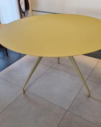 Tavolo Rimadesio manta rotondo vetro alluminio 120