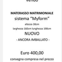 Materasso matrimoniale in memory foam