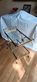 Bar cart ottone + vetro. 