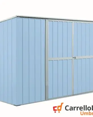 Casetta giardino in Acciaio 345x186cm azzurro