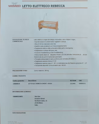 LETTO ELETTRICO 