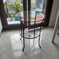 Tavolino da caffè in metallo nero e vetrIkea