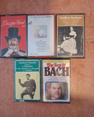 5 musicassette  musica classica e ope