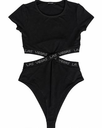 Body Tally Weijl nero cut-out strass XS