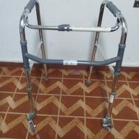 Deambulatore alluminio pieghevole regolabile nuovo