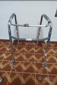 Deambulatore alluminio pieghevole regolabile nuovo