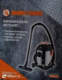 Aspirapolvere a bidone "wet & dry" della marca Bra