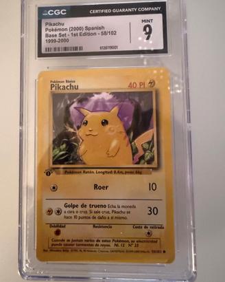 Pikachu 58/102 Set Base 1a Ed spagnolo CGC 9 MINT