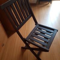 Set 4 sedie di legno pieghevoli