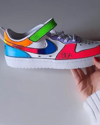 nike court borough personalizzate neon 