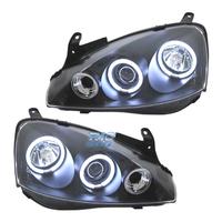 FARI OPEL CORSA C 00-06 ANGEL EYES CCFL FONDO NERO