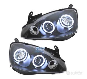 FARI OPEL CORSA C 00-06 ANGEL EYES CCFL FONDO NERO
