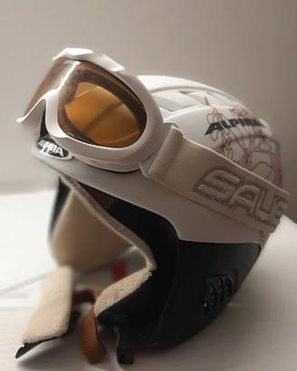 casco sci bambina Alpina con occhiale salice