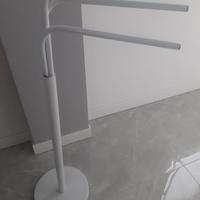 Portasciugamani Piantana Da Terra In Acciaio Bianc