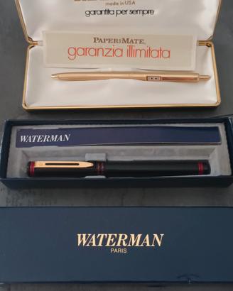 Stilografica Watermate e penna PaperMate vintage