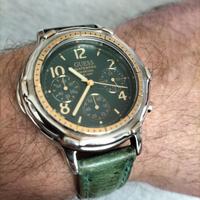 Guess Orologio Vintage Chrono con quadrante verde 