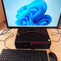 PC desktop + monitor completo di wifi