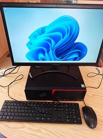 PC desktop + monitor completo di wifi