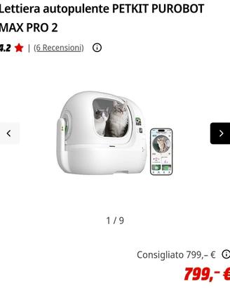 Lettiera autopulente con telecamera