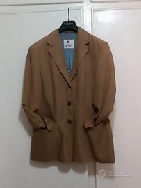 blazer Gil Bret seta, cotone lino, marrone taglia 