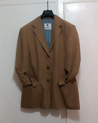 blazer Gil Bret seta, cotone lino, marrone taglia 