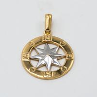 Ciondolo oro giallo bianco 18kt E.2700