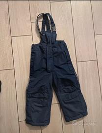 Tuta salopette da sci 86/92 cm 18/24 24/30 mesi