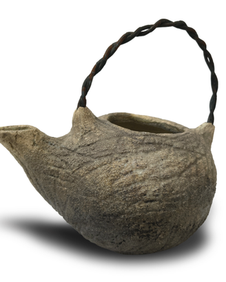 Brocca decorativa stoneware vintage Wabi Sabi