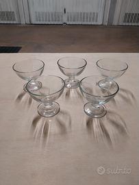 Servizio coppette per gelato in vetro